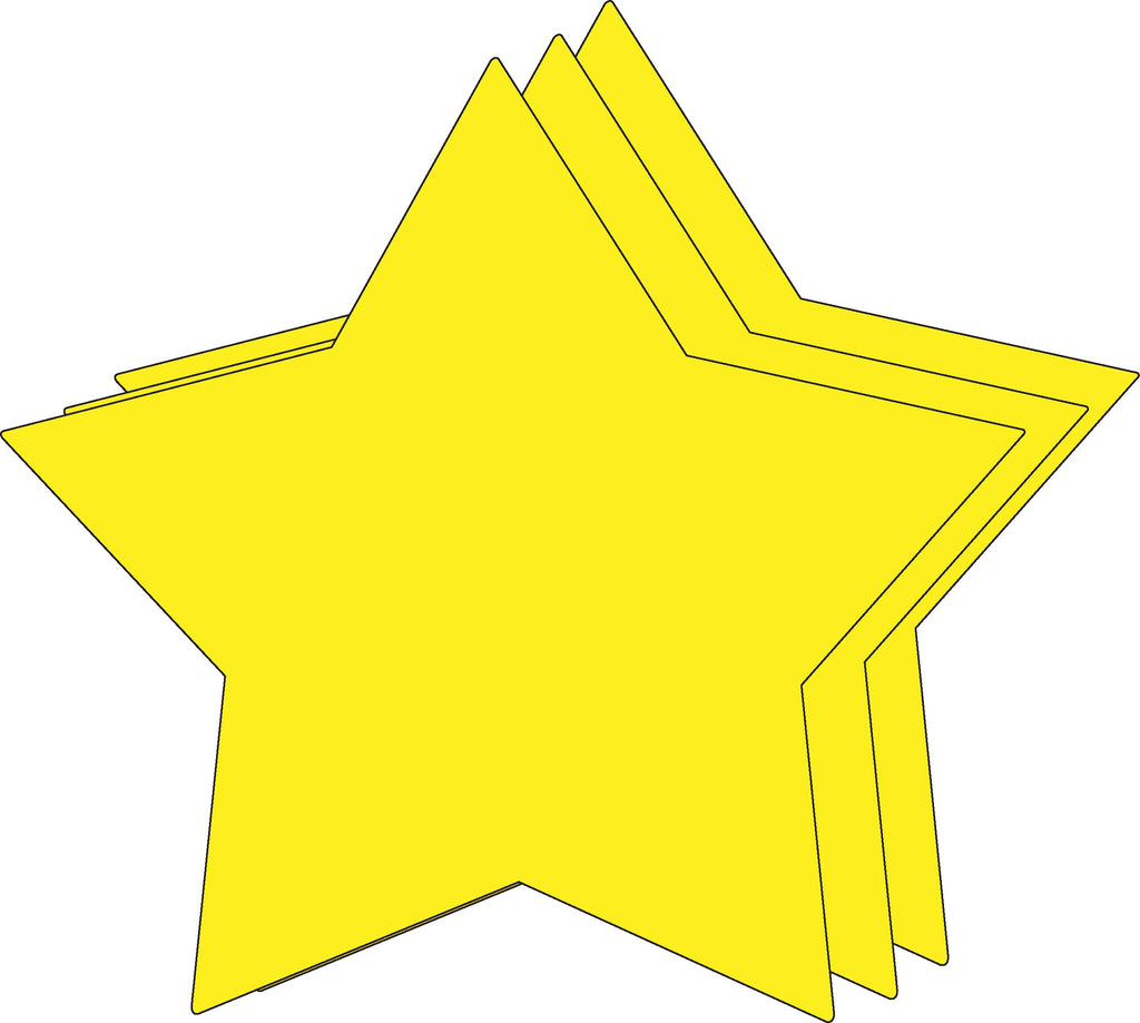 SHAPES ETC. Star Single Color Super Cut-Outs- 8” x 8”