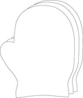 SHAPES ETC. Mitten Single Color Super Cut-Outs- 8” x 10”